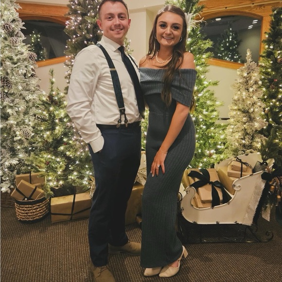 Lulus Off the Shoulder Ribbed Jumpsuit Size Large - Picture 9 of 9